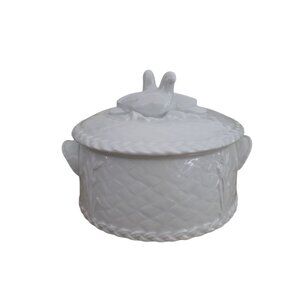 Vtg 1983 Royal Worcester Gourmet Oven China Covered Casserole Lovebirds Round